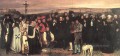 Un entierro en Ornans pintor del realismo realista Gustave Courbet
